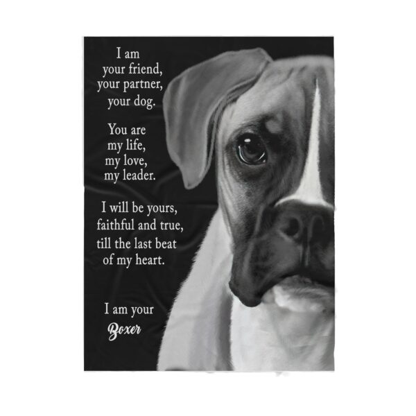 I Am Your Friend Partner Boxer Dog Lovers Gift Fleece Blanket Sherpa Blanket