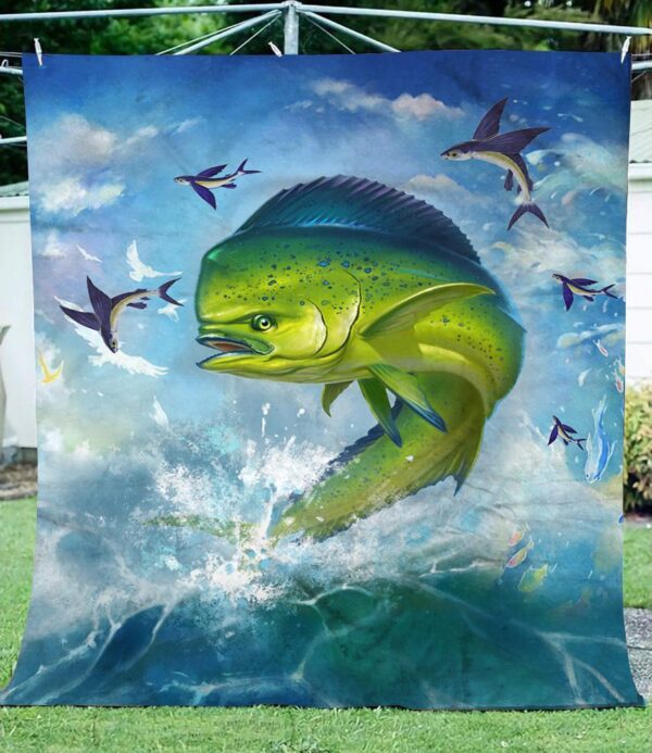 Mahi-mahi Fleece Blanket - Sherpa Blanket