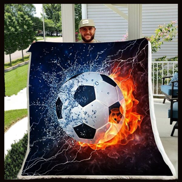 Soccer Fleece Blanket - Sherpa Blanket  3