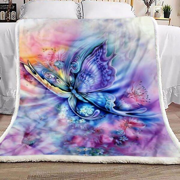 Fantasy Butterfly Fleece Blanket - Sherpa Blanket