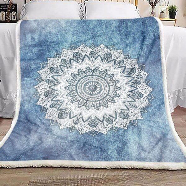 Mandala 1 Fleece Blanket - Sherpa Blanket