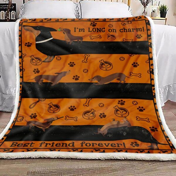 Long Dachshund Fleece Blanket - Sherpa Blanket