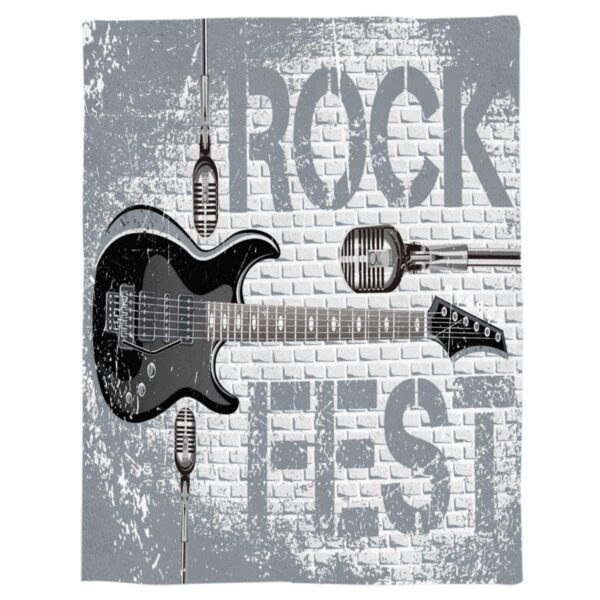 Rock And Fest Gift For Guitar Lovers Fleece Fleece Blanket Sherpa Blanket