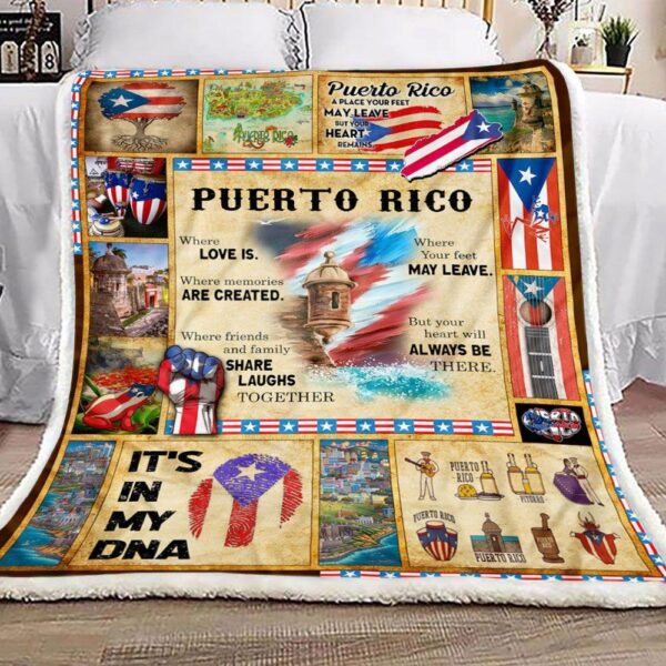 Puerto Rico Fleece Blanket - Sherpa Blanket
