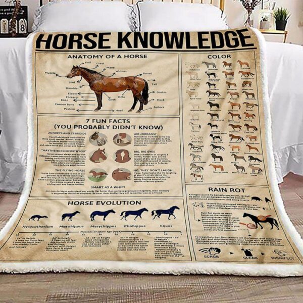 Horse Knowledge Fleece Blanket - Sherpa Blanket