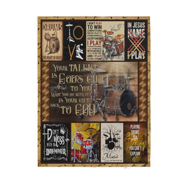 Drum Your Talent Is God's Gift To You Gift Fleece Blanket Sherpa Blanket