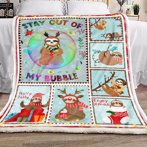 Sloth Bubble Fleece Blanket - Sherpa Blanket