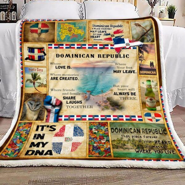 Dominican Republic Fleece Blanket - Sherpa Blanket