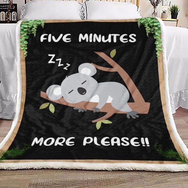 Sleeping Koala Fleece Blanket - Sherpa Blanket