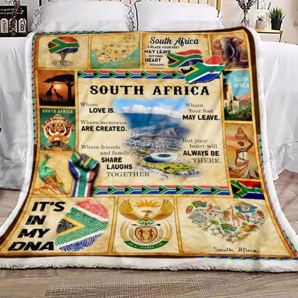 South Africa Fleece Blanket - Sherpa Blanket