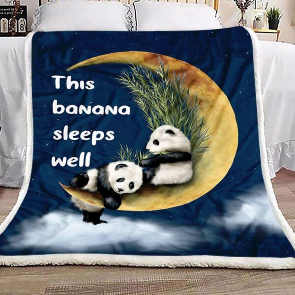 Sleeping Panda Fleece Blanket - Sherpa Blanket