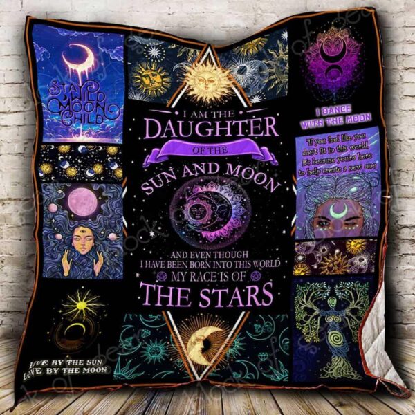 The Daughter of the Sun and Moon the stars Fleece Blanket Sherpa Blanket