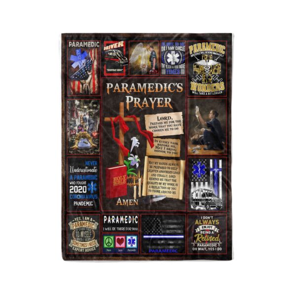 Paramedics Prayer Gift Fleece Blanket Sherpa Blanket