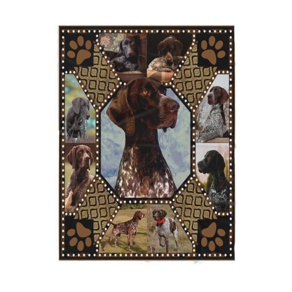 Cute German Shorthaired Pointer Dog Lovers Gift Fleece Blanket Sherpa Blanket