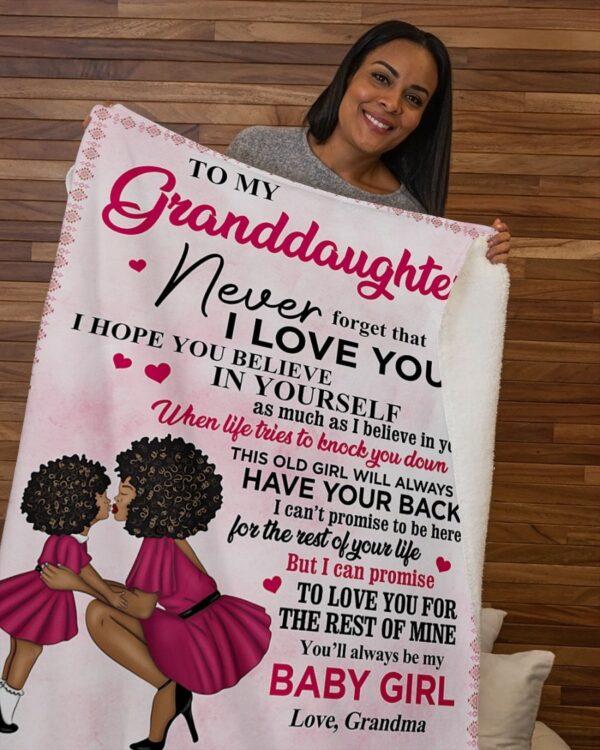 To My Granddaughter Fleece Blanket - Sherpa Blanket