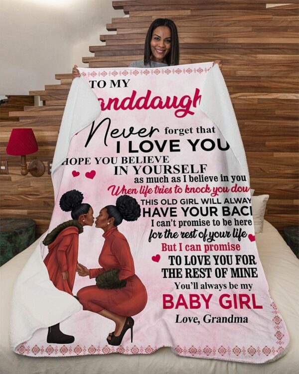 To My Granddaughter Fleece Blanket - Sherpa Blanket