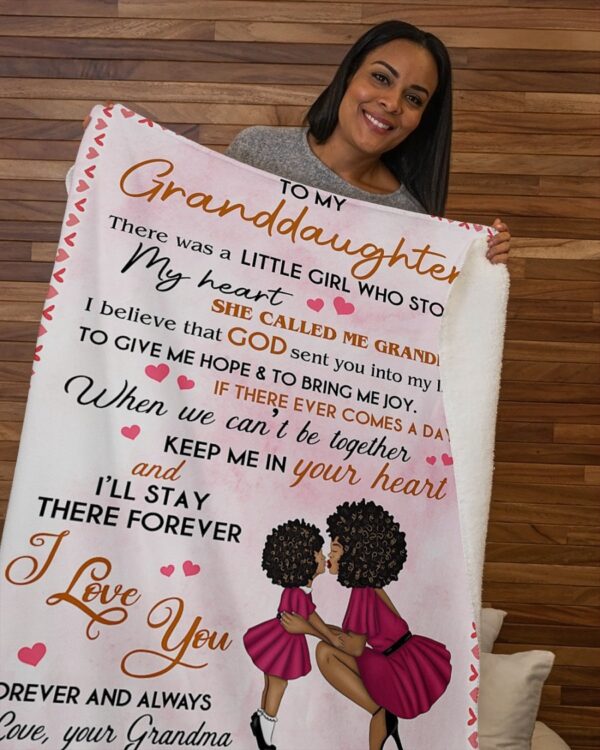 To My Granddaughter Fleece Blanket - Sherpa Blanket