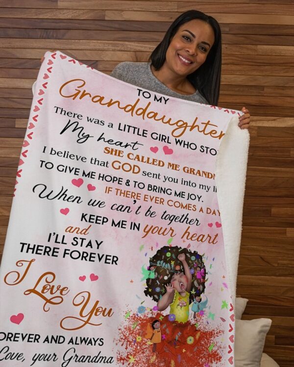 To My Granddaughter Fleece Blanket - Sherpa Blanket