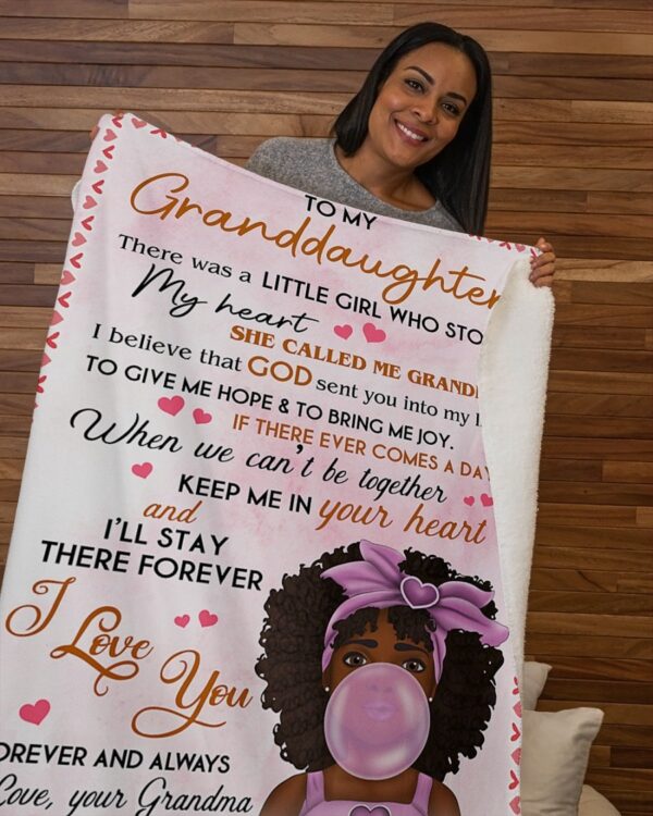 To My Granddaughter Fleece Blanket - Sherpa Blanket