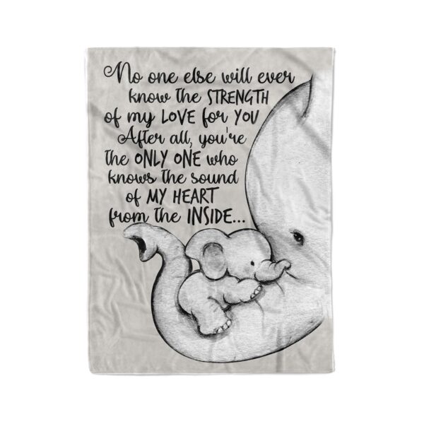Elephant No One Else Will Ever Know The Strength Of My Love For You Fleece Blanket Sherpa Blanket