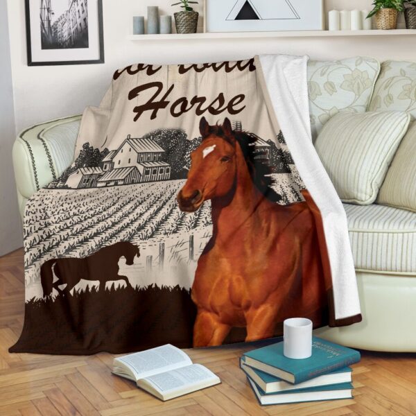 Not Today Horse Fleece Blanket - Sherpa Blanket