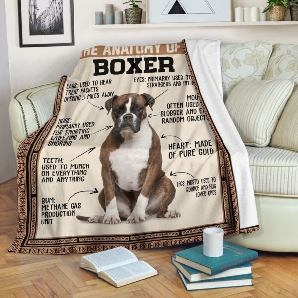 The anatomy of a boxer Fleece Blanket - Sherpa Blanket