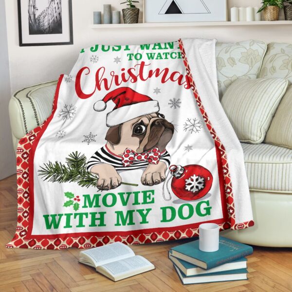 Pug Christmas Flecee Fleece Blanket - Sherpa Blanket