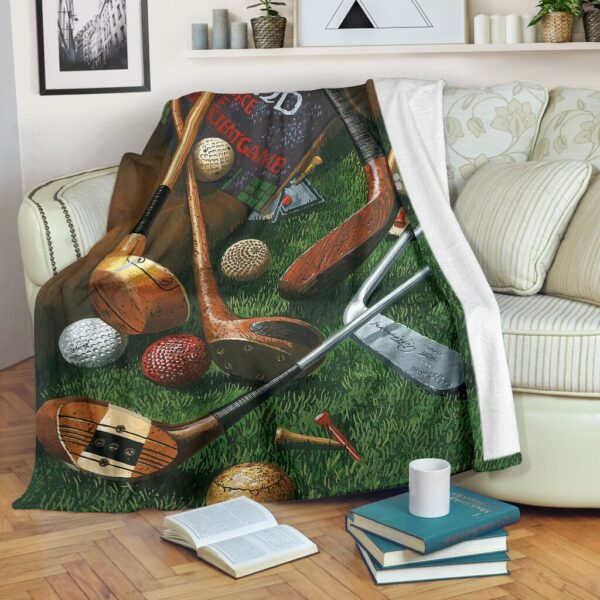 Golf Vintage Flecee Fleece Blanket - Sherpa Blanket
