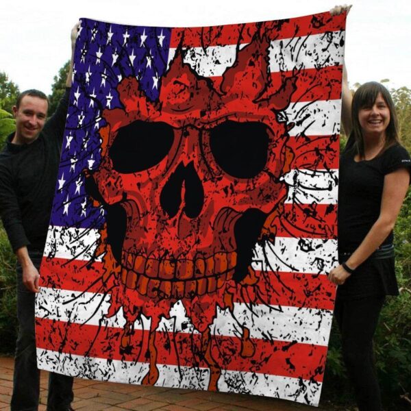 Skull Flag Gift Fleece Blanket - Sherpa Blanket