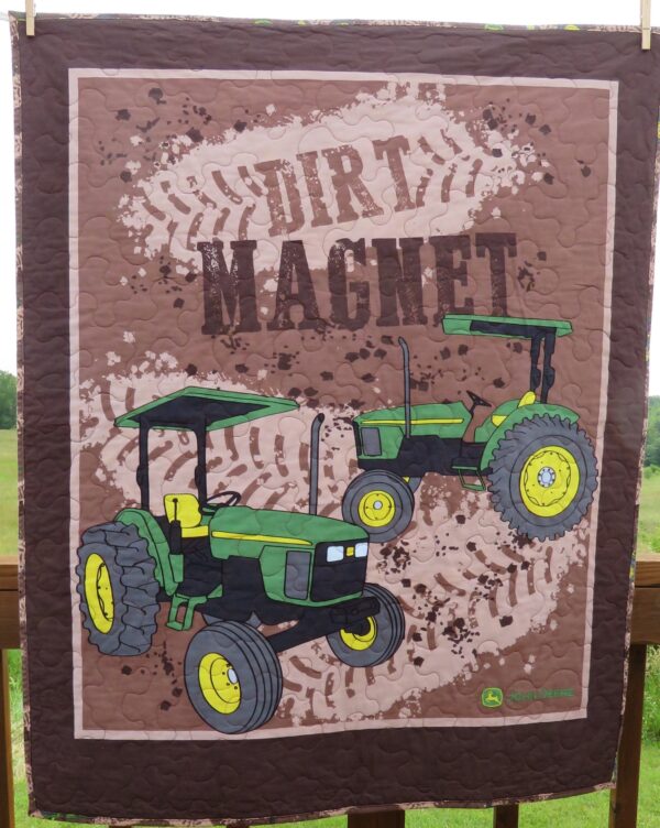 Dirt Magnet Tractor Fleece Blanket - Sherpa Blanket