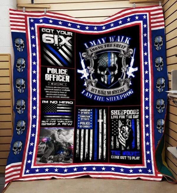 Sheepdog Police Gift Fleece Blanket - Sherpa Blanket