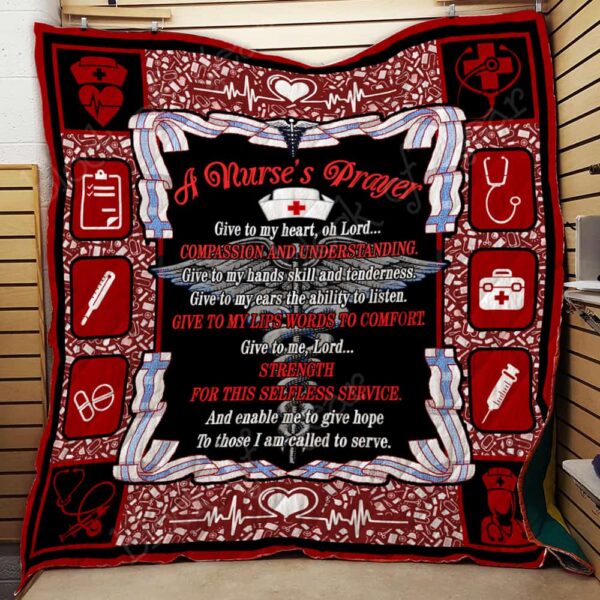 Nurse's Prayer Gift Fleece Blanket - Sherpa Blanket