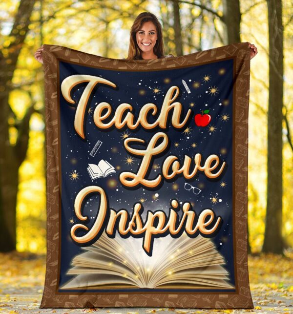 Teach Love Inspire Fleece Blanket - Sherpa Blanket
