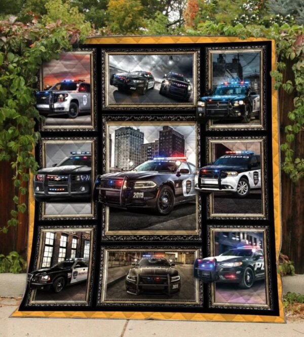 Police Car Gift Fleece Blanket - Sherpa Blanket