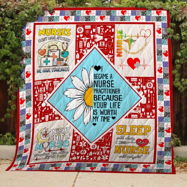 Nurse Practitioner Gift Fleece Blanket - Sherpa Blanket