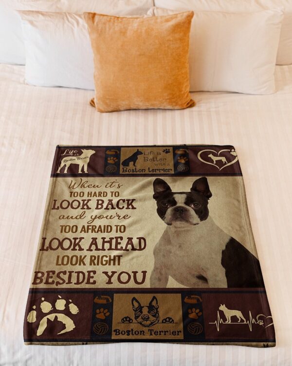 Dog Blanket - Boston Fleece Blanket - Sherpa Blanket