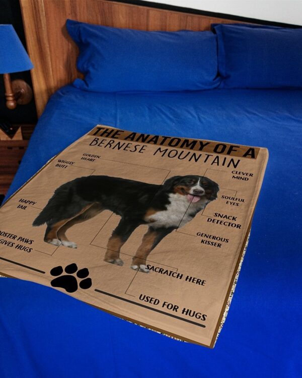 Dog Blanket - Bernese Fleece Blanket - Sherpa Blanket