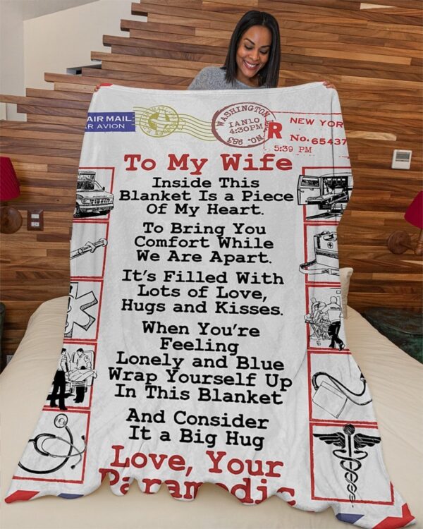 Paramedic's Wife Premium Fleece Blanket - Sherpa Blanket
