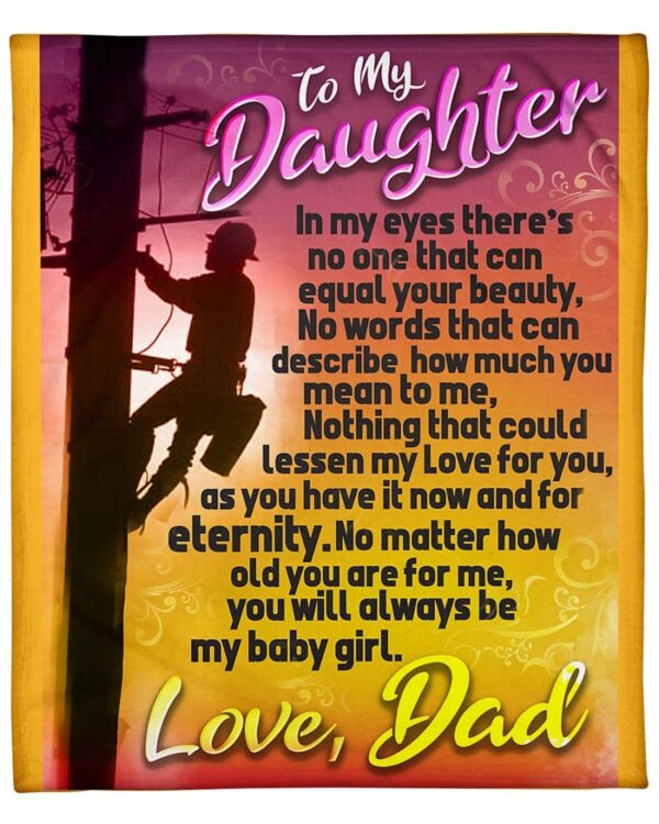 Lineman's Daughter Premium Fleece Blanket - Sherpa Blanket
