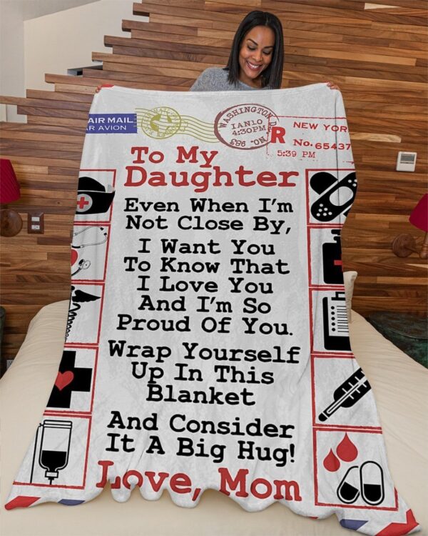 Nurse Daughter- Premium Fleece Blanket - Sherpa Blanket