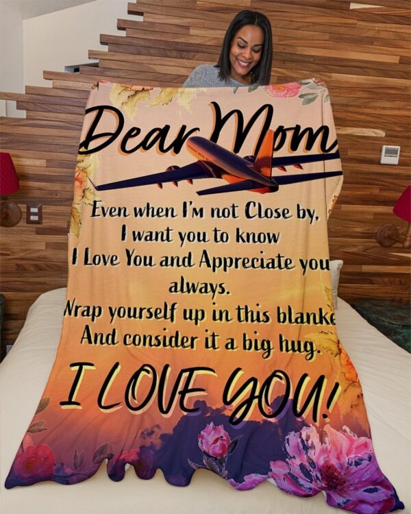 Pilot's Mom Premium Fleece Blanket - Sherpa Blanket