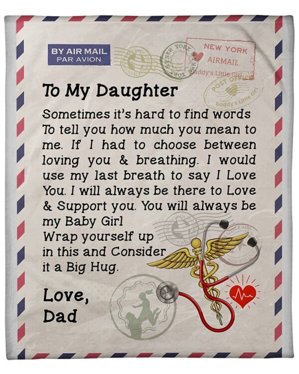 Nurse Daughter Premium Fleece Blanket - Sherpa Blanket