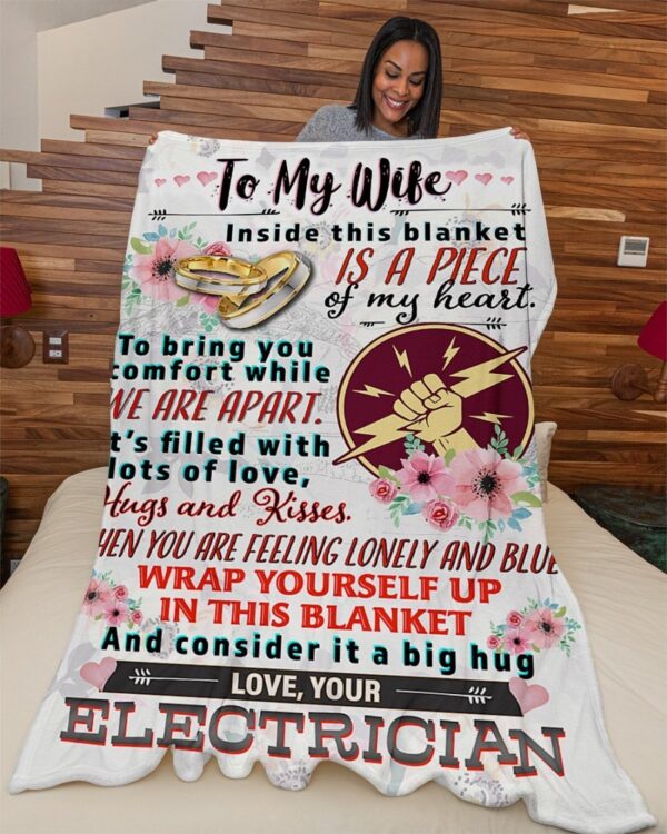 Electrician's Wife- Premium Fleece Blanket - Sherpa Blanket