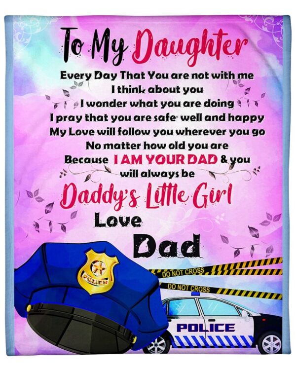 Police Daughter Premium Fleece Blanket - Sherpa Blanket