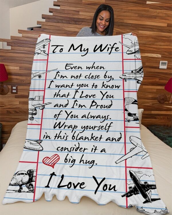 Pilot's Wife Premium Fleece Blanket - Sherpa Blanket