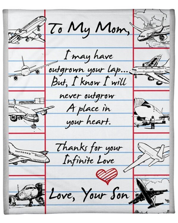 Pilot's Mom Premium Fleece Blanket - Sherpa Blanket