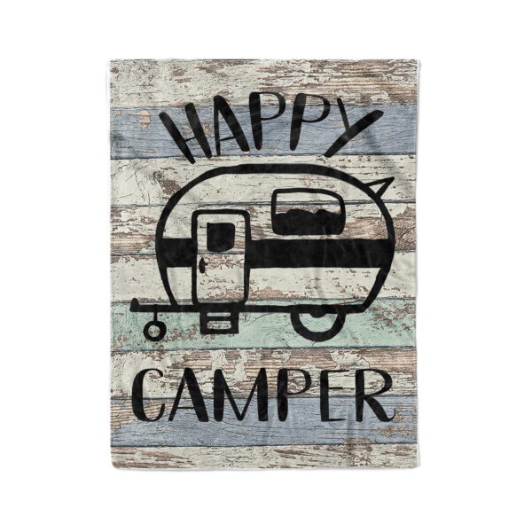 Happy Camper Fleece Blanket Sherpa Blanket