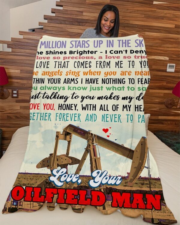 Oilfield Man Premium Fleece Blanket - Sherpa Blanket