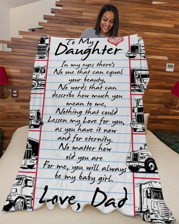 Trucker's Daughter Premium Fleece Blanket - Sherpa Blanket