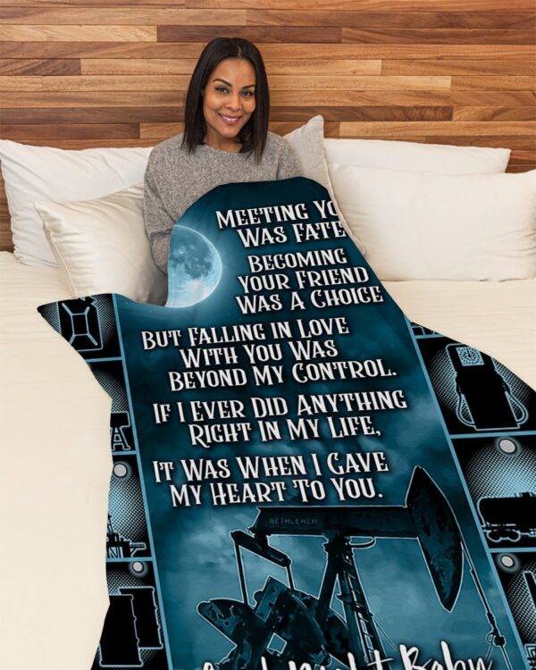 Oilfield Man Premium Fleece Blanket - Sherpa Blanket